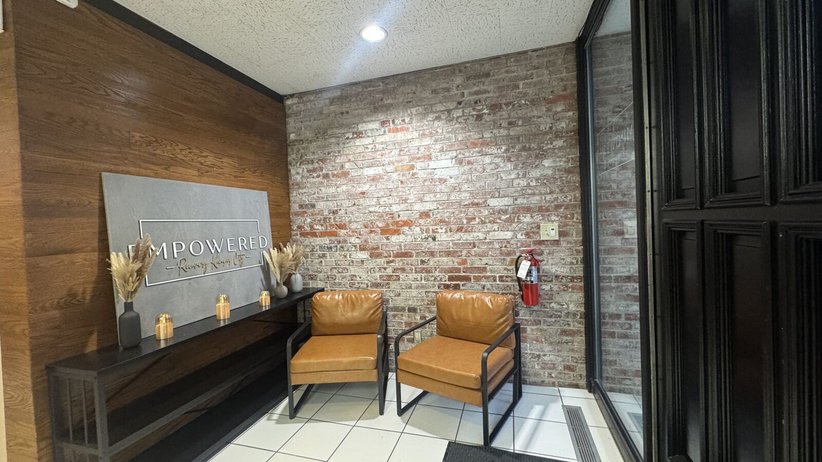 Lounge seating inside Empowered Recovery Center Kansas City